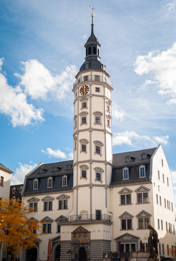 Blick auf das Rathaus Gera