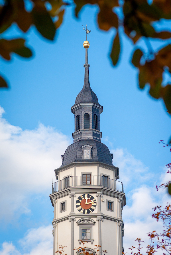 Rathausturm Gera im Herbst